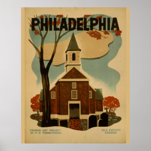 Vintage Philadelphia Travel Poster