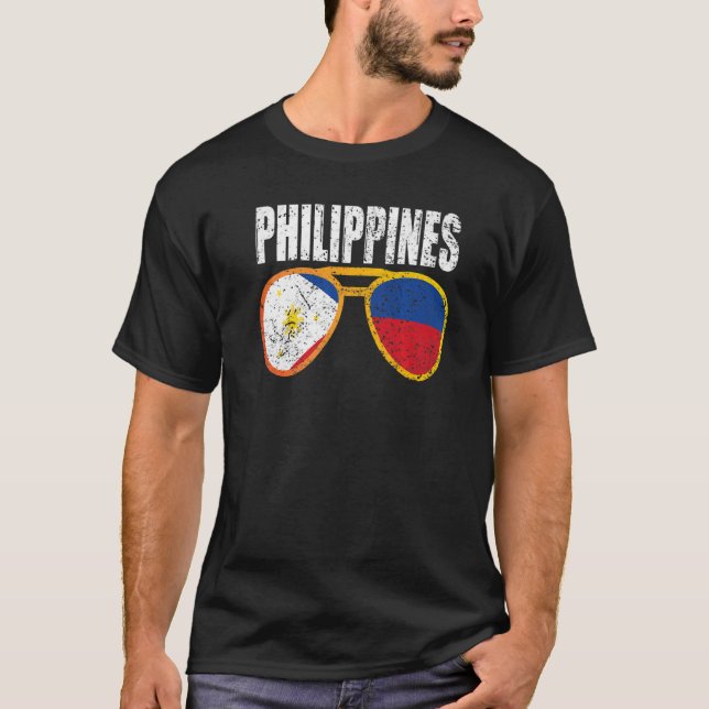 Vintage Philippines Filipino Flag Pride Philippine T-Shirt (Front)