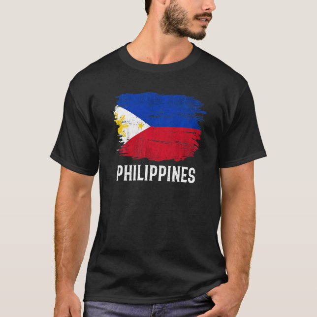Vintage Philippines Flag For Filipino T-Shirt (Front)