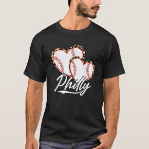 Vintage Philly baseball leopard heart fan T-Shirt