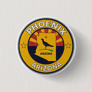 Vintage Phoenix, Arizona gifts 3 Cm Round Badge