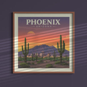 Vintage Phoenix Arizona Poster
