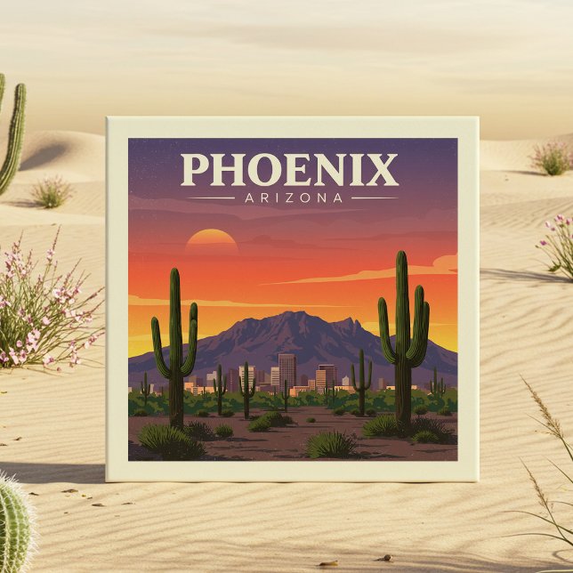 Vintage Phoenix Arizona Tile (Creator Uploaded)