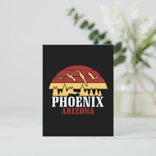 Vintage Phoenix Arizona USA Art Sunset (Standing Front)