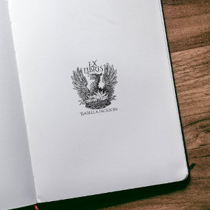 Vintage Phoenix  Ex Libris Library Book Rubber Stamp