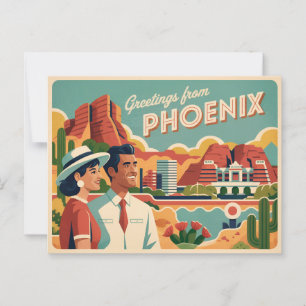 Vintage Phoenix Postcard Greetings from Phoenix
