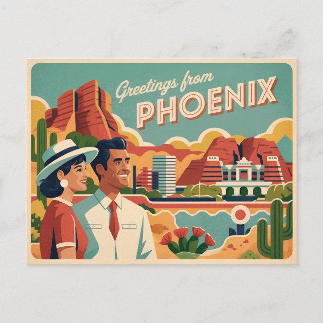 Vintage Phoenix Postcard | Greetings from Phoenix (Front)