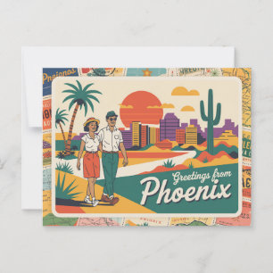 Vintage Phoenix Postcard Greetings from Phoenix