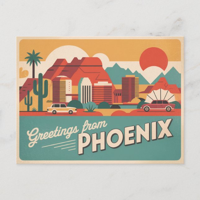 Vintage Phoenix Postcard | Greetings from Phoenix (Front)