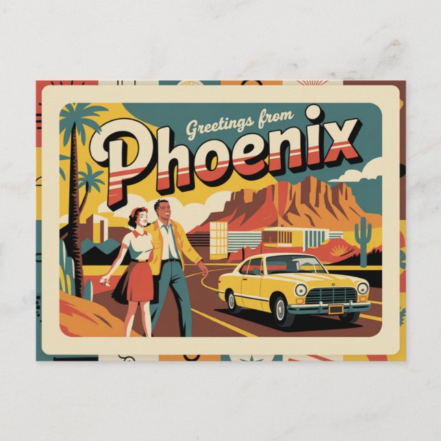 Vintage Phoenix Postcard | Greetings from Phoenix (Front)