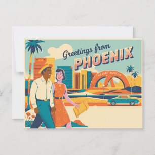 Vintage Phoenix Postcard Greetings from Phoenix