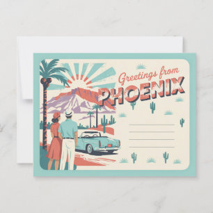 Vintage Phoenix Postcard Greetings from Phoenix