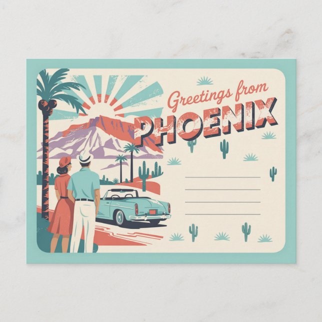 Vintage Phoenix Postcard | Greetings from Phoenix (Front)
