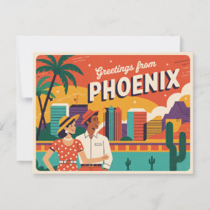 Vintage Phoenix Postcard Greetings from Phoenix