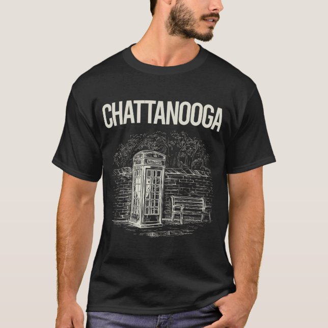 Vintage Phone Booth Chattanooga T-Shirt (Front)