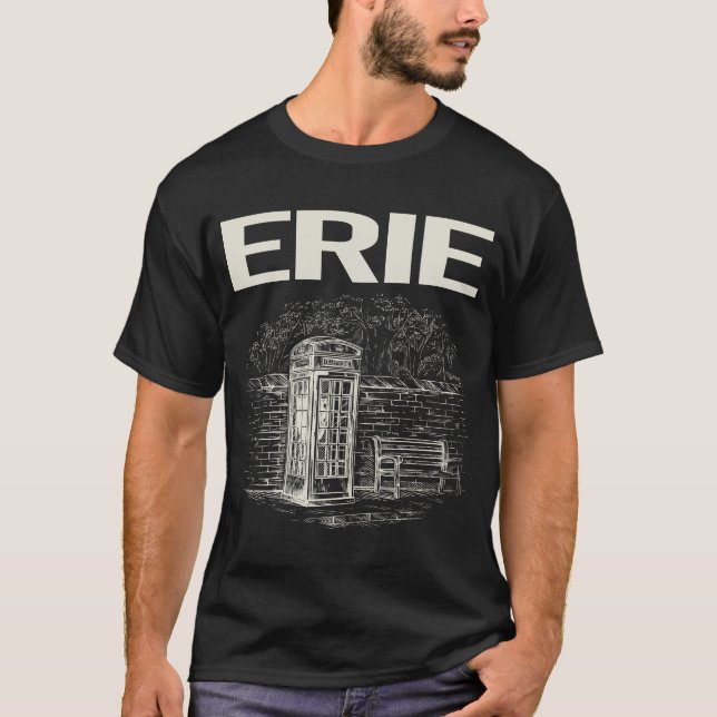 Vintage Phone Booth Erie T-Shirt (Front)