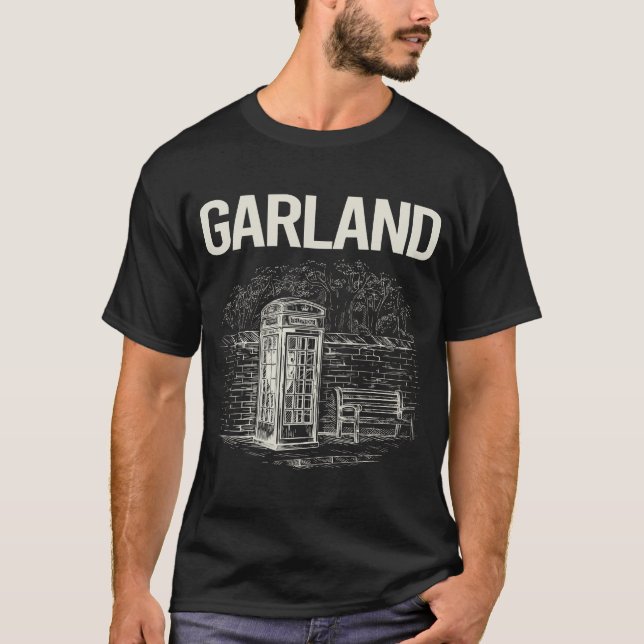 Vintage Phone Booth Garland T-Shirt (Front)