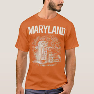 Vintage Phone Booth Maryland T-Shirt