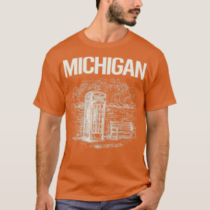 Vintage Phone Booth Michigan T-Shirt