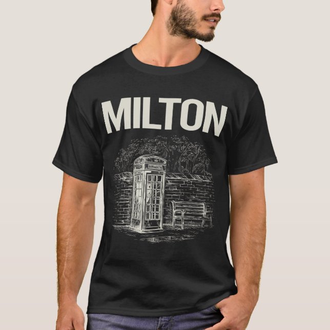 Vintage Phone Booth Milton T-Shirt (Front)