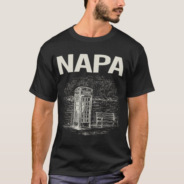 Vintage Phone Booth Napa T-Shirt (Front)