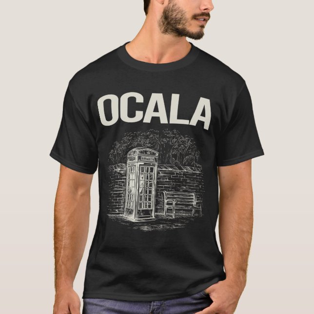 Vintage Phone Booth Ocala T-Shirt (Front)