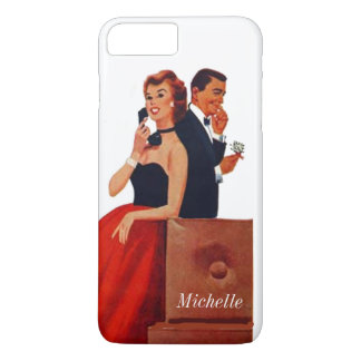 Vintage Phone Couple white iPhone 7 Plus iPhone 8 Plus/7 Plus Case