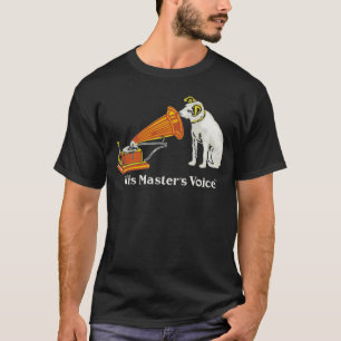 Vintage Phonograph Gramophone His Masters Voice  T-Shirt