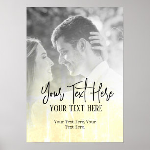 Vintage Photo and script text Poster