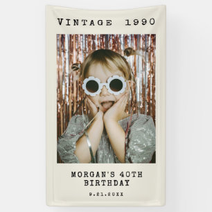 Vintage Photo Birthday Party Welcome Sign