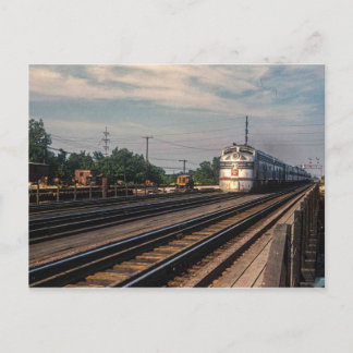 Vintage photo Burlington Route Locomotive Postcard