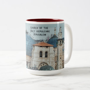 Vintage Photo Christian faith religious Two-Tone Coffee Mug