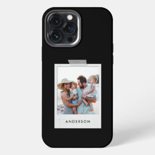Vintage photo collage typography modern black iPhone 13 pro max case
