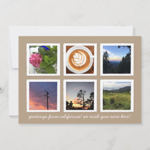 Vintage Photo Collage Year in Review Holiday Card