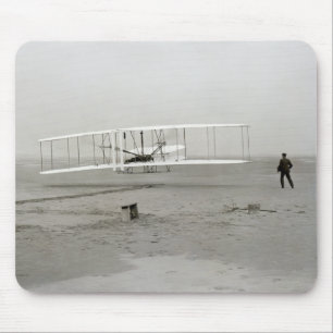 Vintage photo First Plane Flight Wright Brothers Mouse Mat