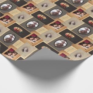 Vintage Photo Frame Antique Family Photo Album Wrapping Paper