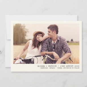 Vintage Photo Frame Save The Date Announcement