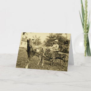 Vintage Photo- "Goat Cart" Greeting Card
