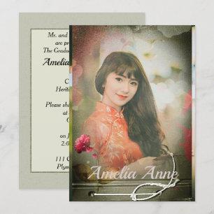 Vintage Photo Graduation Party Invitation