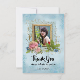 Vintage Photo Graduation Thank You