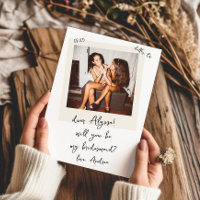 Vintage Photo Handwritten Bridesmaid Proposal