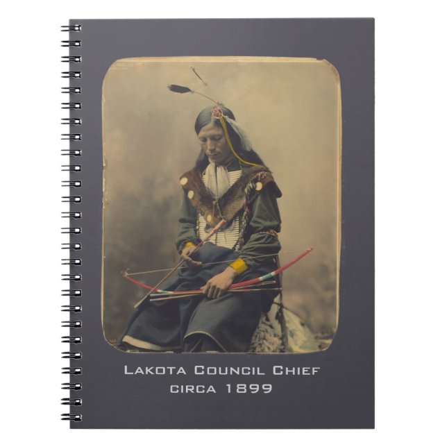Vintage Photo Native American Lakota Indian Chief Notebook (Front)