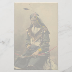Vintage Photo Native American Lakota Indian Chief Stationery