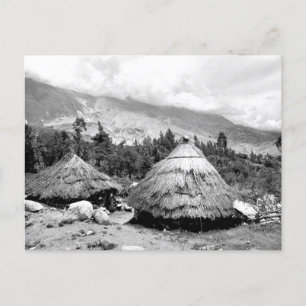 Vintage Photo of Dwellings in Peru  Postcard