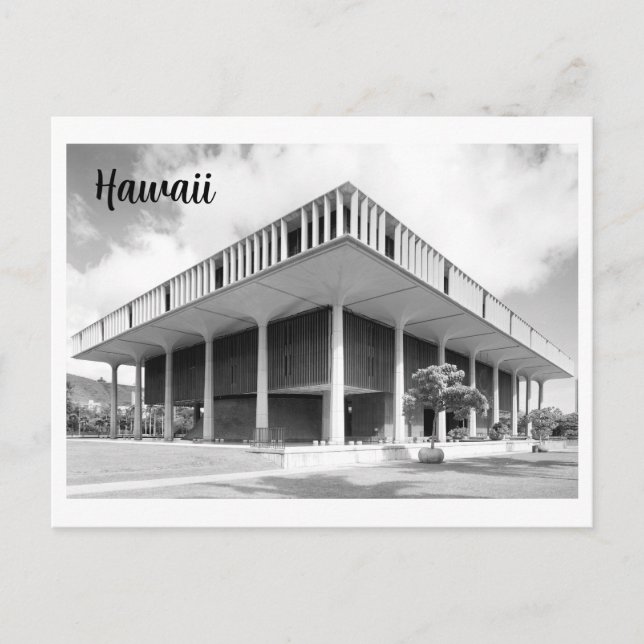 Vintage Photo of Hawaii State Capitol Postcard (Front)