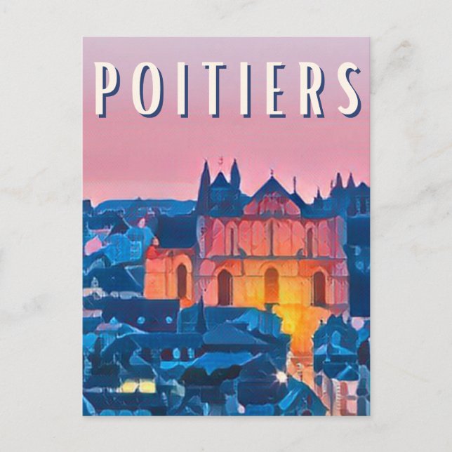 Vintage Photo Poitiers Postcard (Front)
