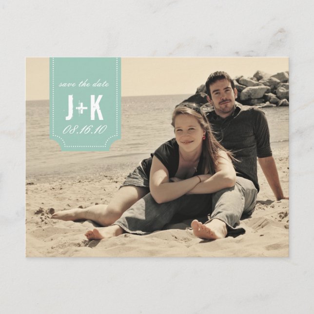 Vintage Photo Save the Date Template (Front)