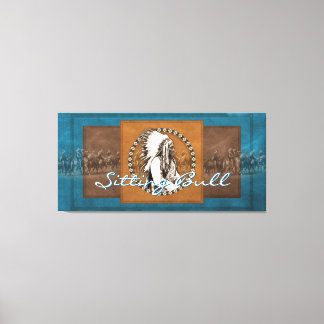 Vintage Photo Sitting Bull Wrapped Canvas