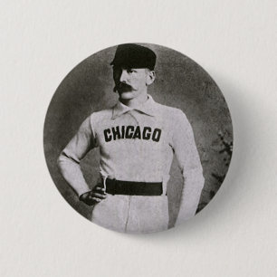 Vintage Photo, Sports Chicago Baseball Player 6 Cm Round Badge