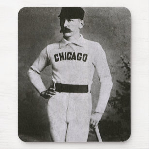 Vintage Photo, Sports Chicago Baseball Player Mouse Mat